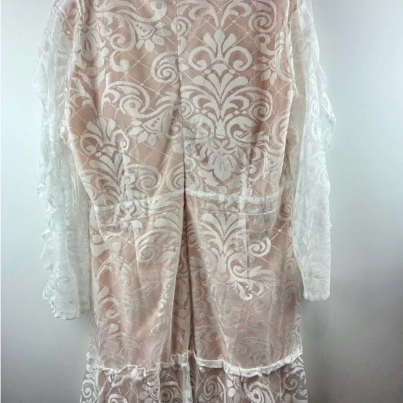 LASULA Lace Mini Dress Ruffle Hem Plus size 22 ASOS New With Tags UK26 - Picture 4 of 8